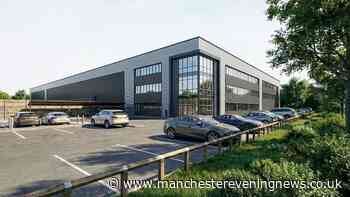 Massive industrial warehouse being built next to the M62 in Heywood