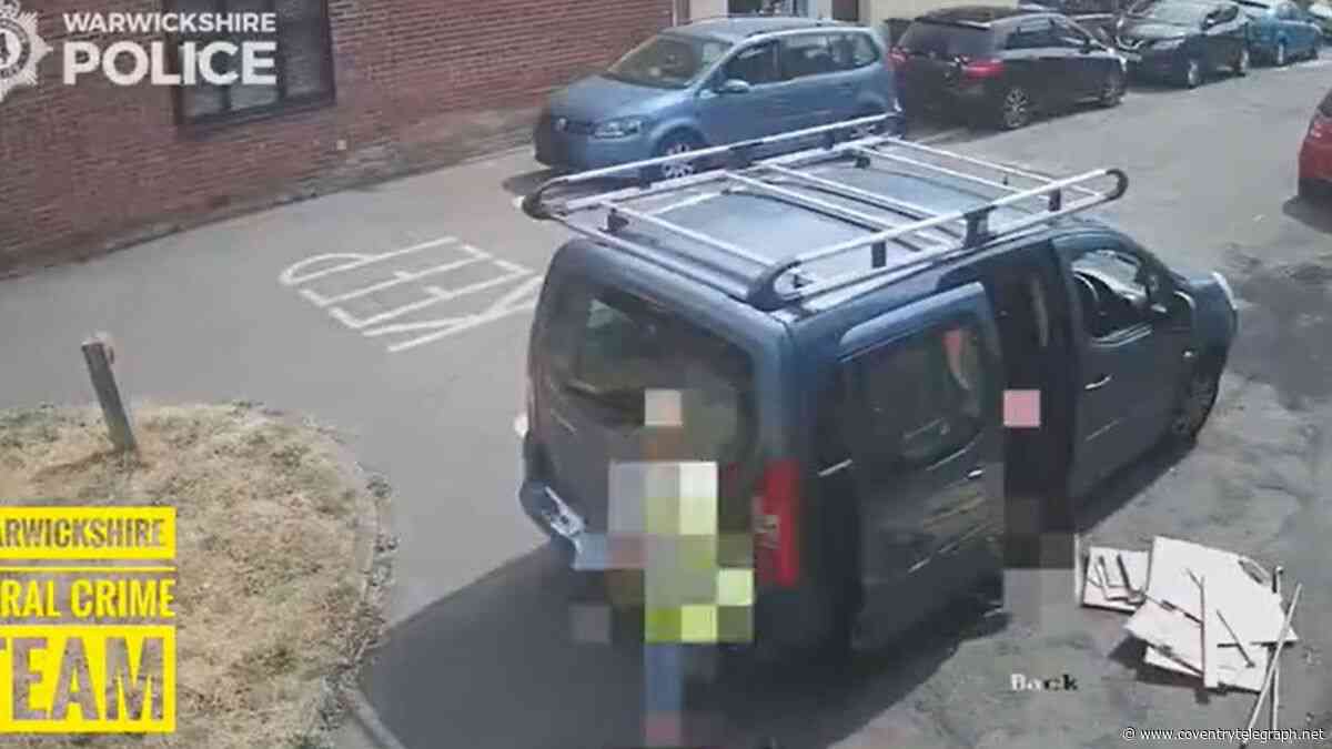 Watch moment rubbish tumbles from flytipping van the moment doors open