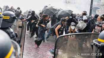 Police in France use tear gas, water cannons against student protesters