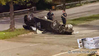 Man hurt after rollover crash on Martin Luther King Jr. Parkway in Durham