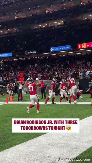 Brian Robinson Jr. scores 3️⃣ touchdowns vs New Orleans 😤 #football #atlantafalcons