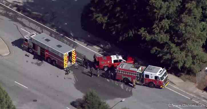 Construction worker rescued by firefighters after falling down manhole in Atlanta