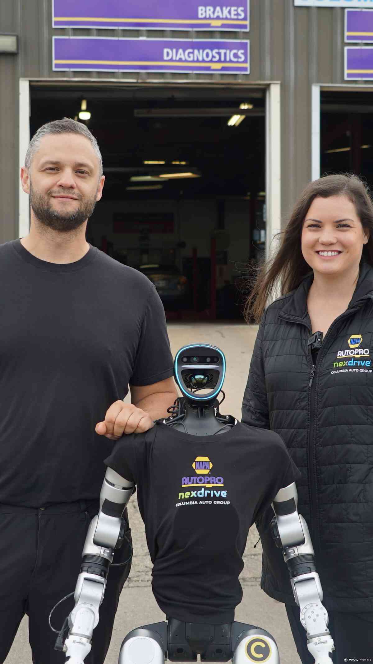 Meet Cory, the humanoid robot working at a Waterloo repair shop