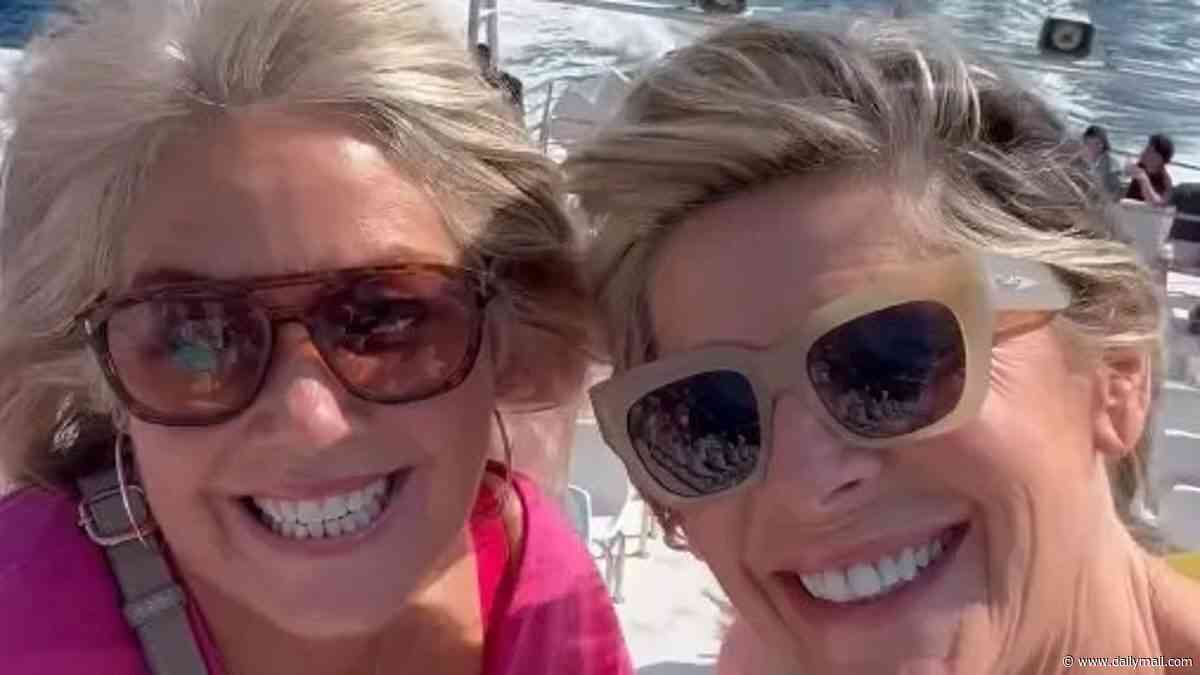 Ruth Langsford jets off on champagne-fuelled girls' trip to the Italian Riviera as ex Eamonn Holmes' girlfriend 'moves out of their flat' after his stroke