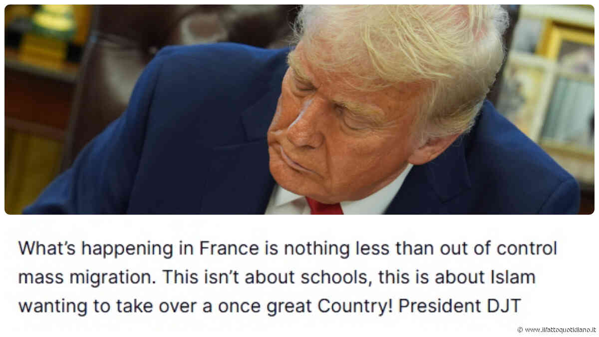 Proteste in Francia, Trump: “Colpa dell’immigrazione di massa, l’Islam vuole prendere il controllo del paese”