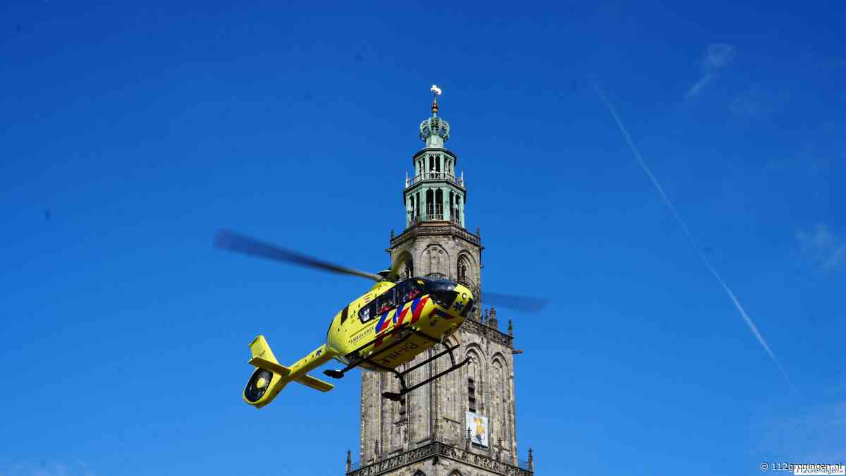 Traumahelikopter geland op de Grote Markt