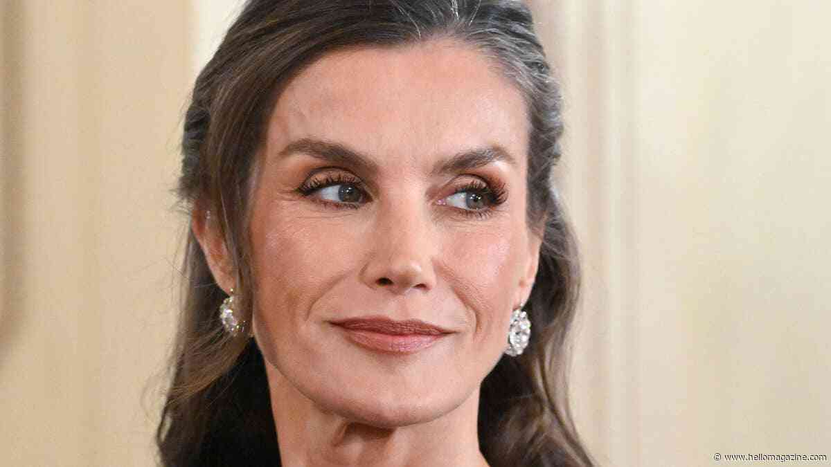 Queen Letizia wears figure-hugging velvet gown and diamonds for historic night in Finland