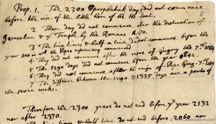 In 1704, Isaac Newton Predicted That the World Will End in 2060