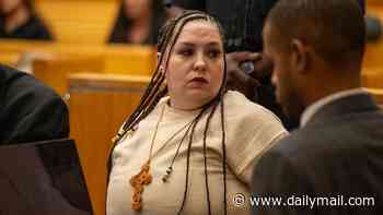 Murderess unveils frightful makeover complete with cornrows and crochet crucifix as she's imprisoned for life for drugging and killing three men