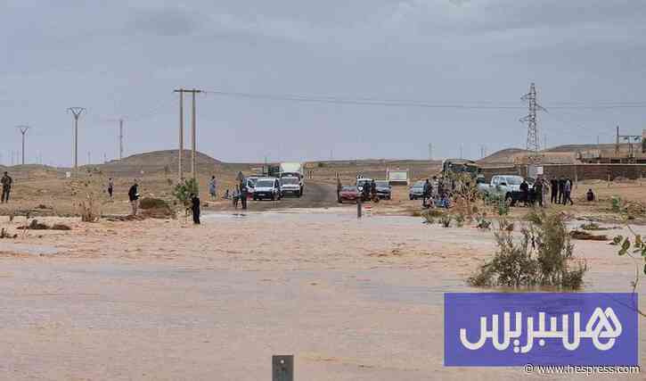 ‬سيول تقطع طريق السمارة والعيون