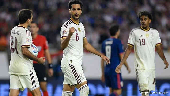Substitute Merino scores twice as Spain win in Croatia