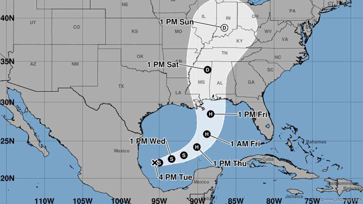 Tropical depression forms over the Gulf, forecast to strengthen quickly, NHC says