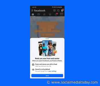 Meta tests Reels-first Facebook feed in India