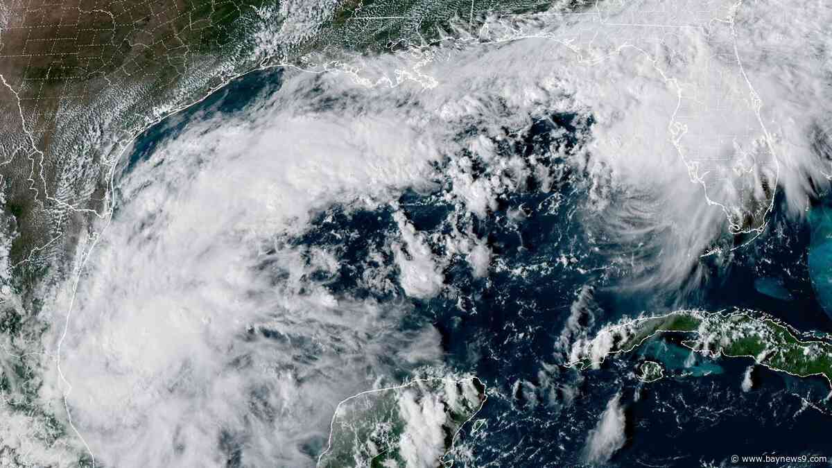 Tropical depression forms in the gulf, with quiet conditions elsewhere