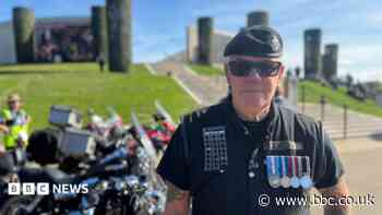 Bikers gather for service of remembrance at National Remembrance Gardens