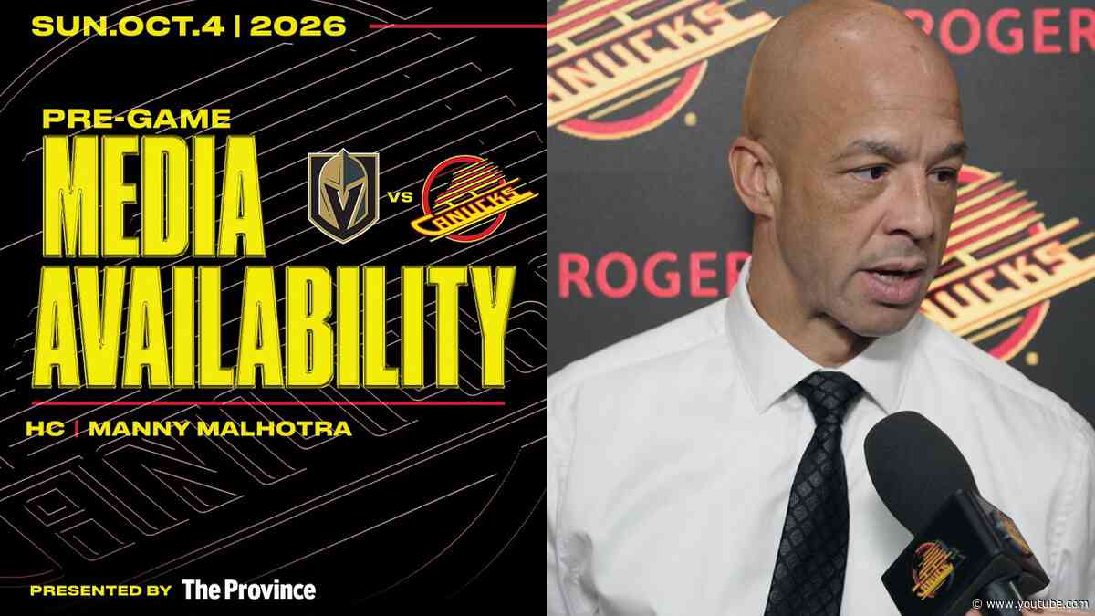 Manny Malhotra Pregame Media | Canucks vs. Golden Knights 10.04.26