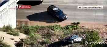 Slow speed chase sparks grass fire in OKC