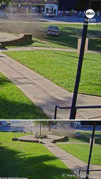 Suspected DUI driver does doughnuts on Indiana courthouse lawn