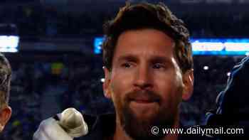 Lionel Messi fights back tears as Argentina pays incredible tribute to soccer hero in his final game for his country