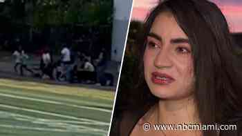 Woman recalls scary moments when she was randomly stabbed at son's soccer game