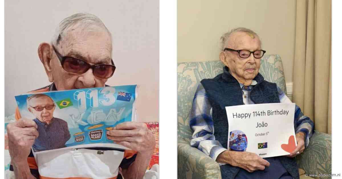 Twee oudste mannen ter wereld zijn op dezelfde dag jarig en sturen elkaar een verjaardagskaart