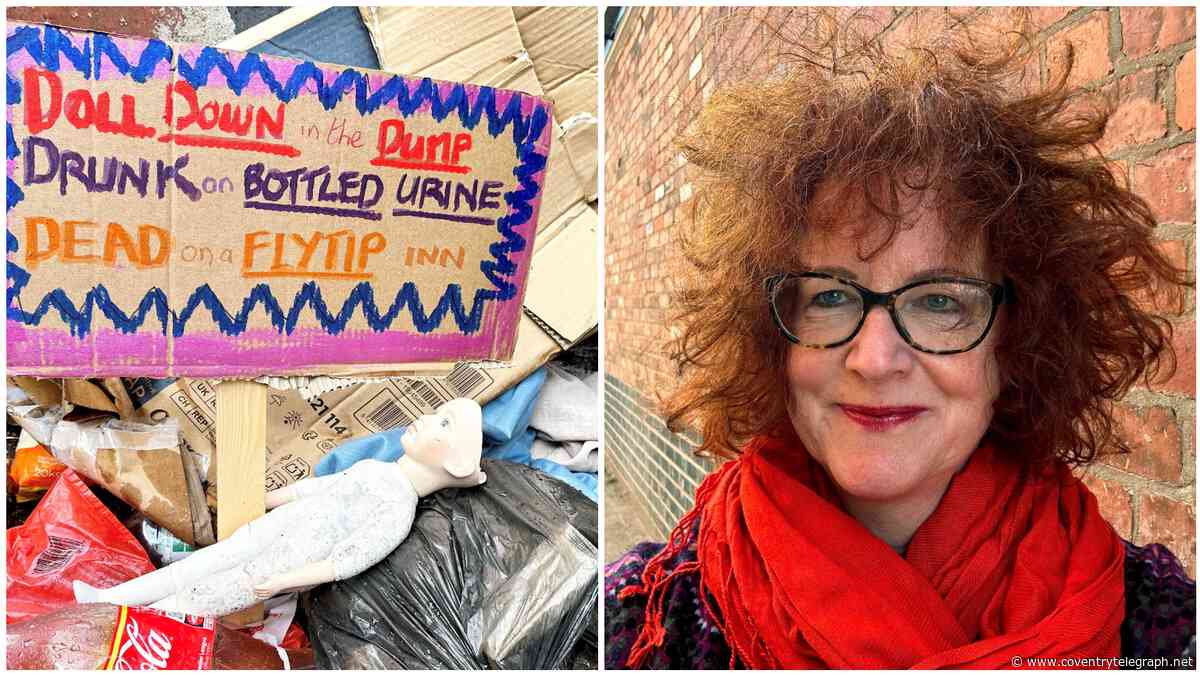 Coventry woman who got so fed up of dumped rubbish she turned it into art