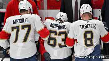 Two days after return, Panthers F Marchand exits with left leg injury