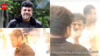 Shivarajkumar escapes firecracker mishap