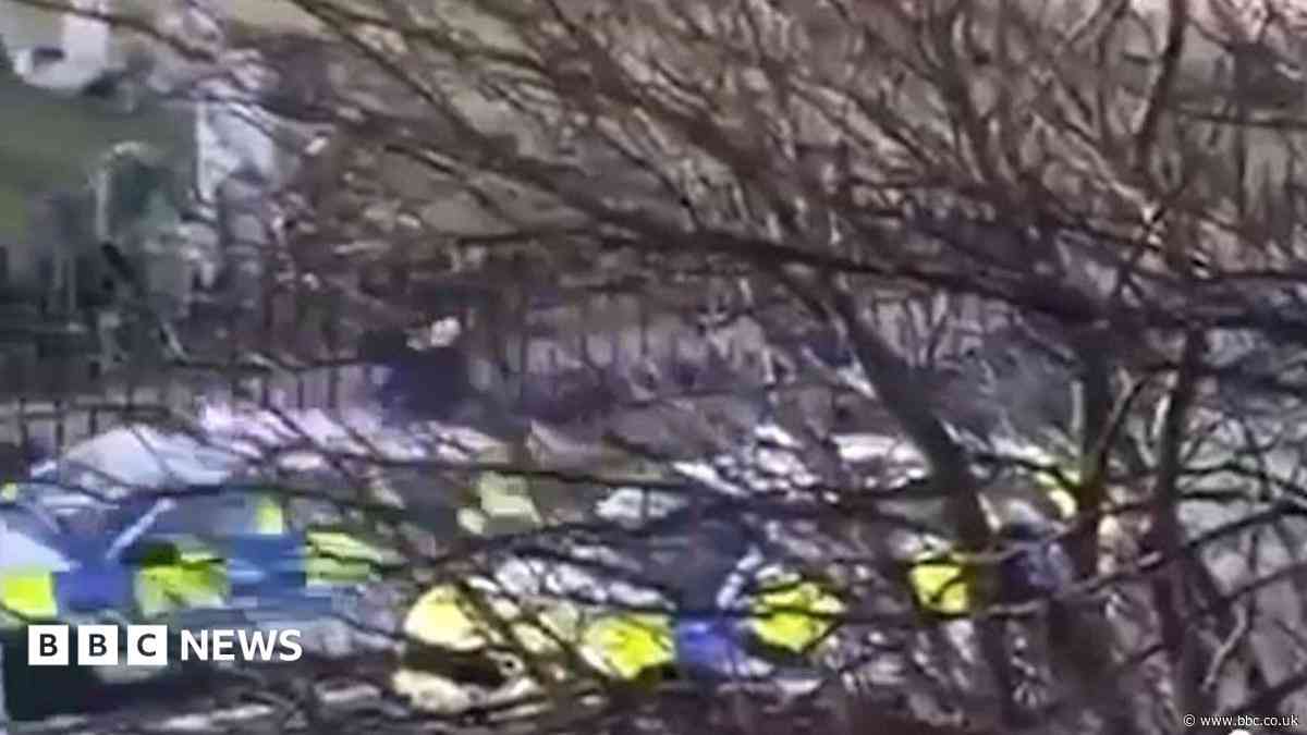 Knife-wielding man hit by police car admits assaulting officers
