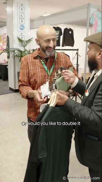 Mothin Ali asks the most important question at conference: will our Greens take some free merch, or