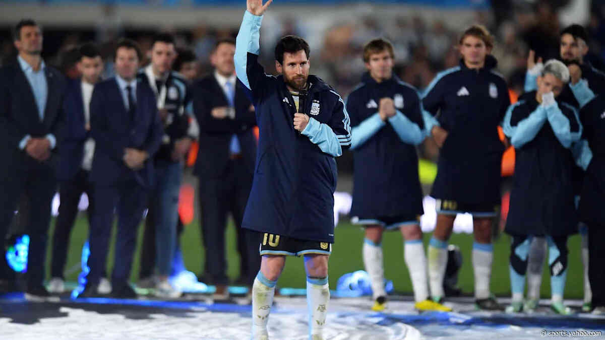 Barcelona pay tribute to Lionel Messi after Argentina farewell with special Beijing 2008 image