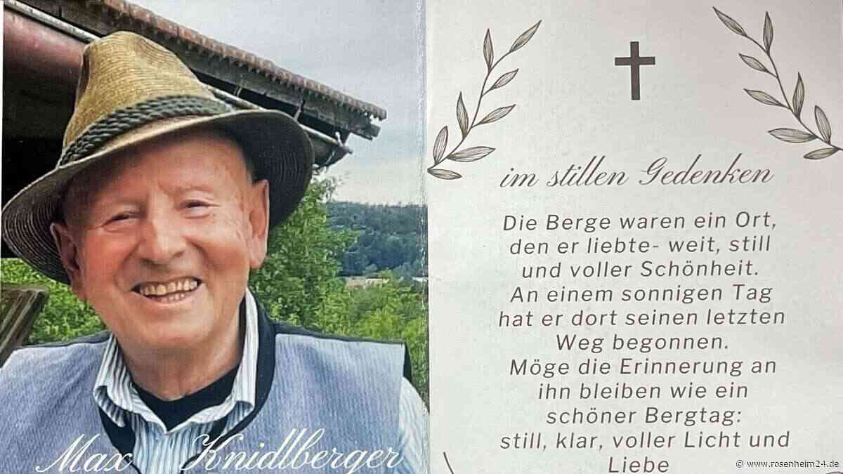 Bei tragischem Bergunfall verstorben: Bewegender Abschied von Max Knidlberger in Bad Feilnbach