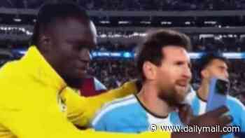 Lionel Messi brutally SNUBS Benin star's attempted selfie in awkward post-match exchange - as legend's Argentina farewell is tainted by Malvinas controversy