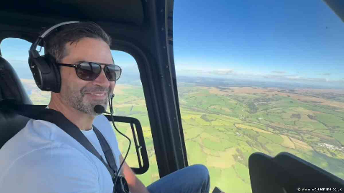 BBC's Gethin Jones flies helicopter from Wales to witness heroic Kevin Sinfield