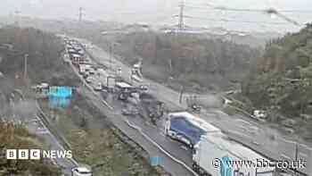 Man dies in M5 car and lorry crash