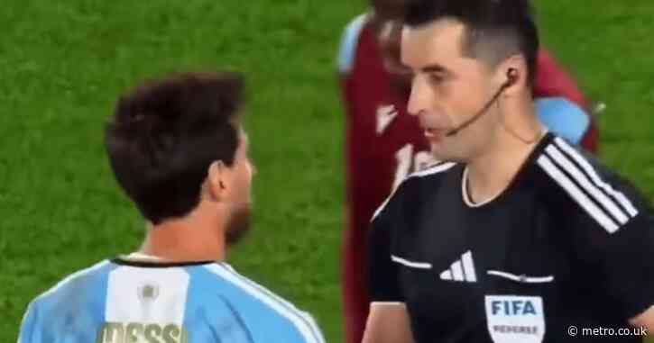 Referee gives Lionel Messi bizarre gift after final Argentina match