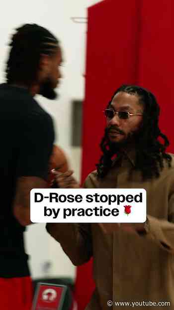 A legend showed up to practice 🌹 #chicagobulls #nba #derrickrose #drose