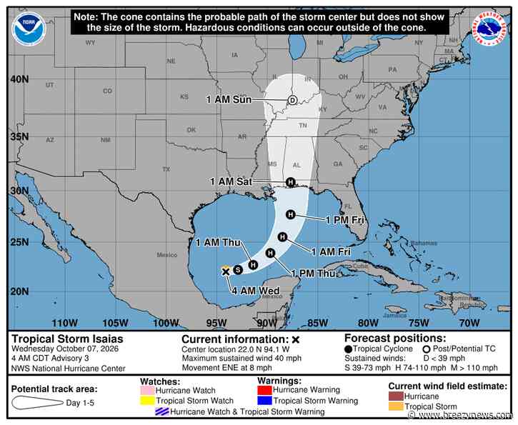 Tropical Storm Forms in the Gulf, Expected to Become a Hurricane