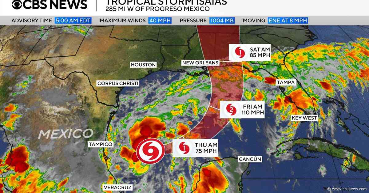 Tropical Storm Isaias forms and could become Atlantic's 1st hurricane of 2026