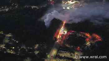 Large fire response in wooded area on Garrett Road in Durham
