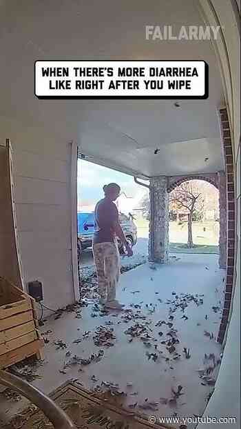 Why won't they just leave? 🍂 #cctv #autumn #fallfails #humor #fail