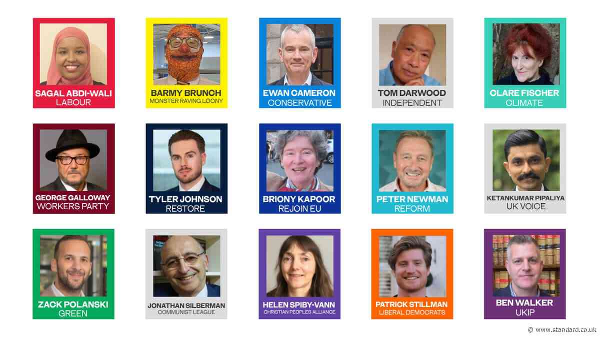Who is standing in the Holborn and St Pancras by-election? Meet the 15 candidates