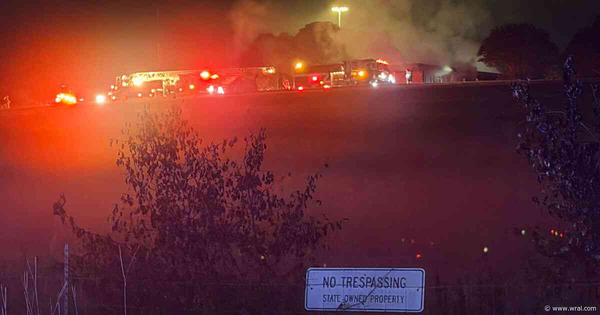 Fire damages vacant state-owned building along Garner Road