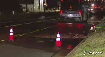 Water main break causes road closure in SE Oklahoma City