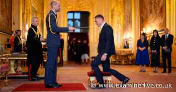 Leeds Rhinos legend Sir Kevin Sinfield knighted by Prince William