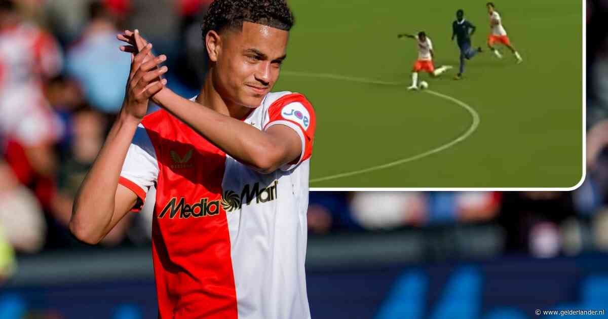 Feyenoorder Ilai Grootfaam maakt wereldgoal van eigen helft voor Oranje O17: ‘Hij ziet dingen die anderen niet zien’