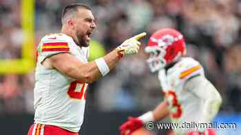 Raiders fan taunts Travis Kelce with offensive sign about Taylor Swift... but Chiefs star has the last laugh