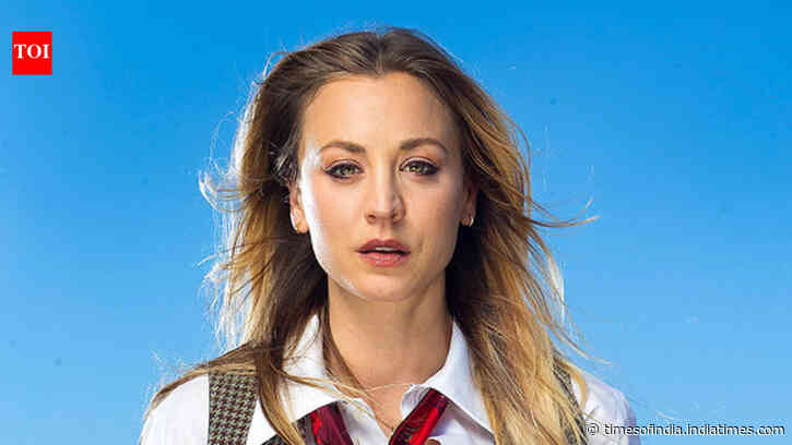 Kaley Cuoco eats cake off her baby bump as she awaits second daughter