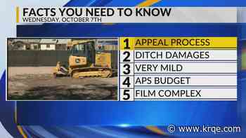 Appeal process, Ditch damages, Mild weather, APS budget, Film complex