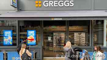 Where are the 20 Greggs branches which are offering the 'Brinner' menu?